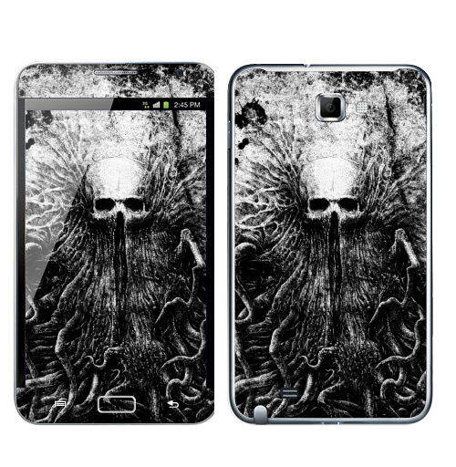 Наклейка на Телефон Samsung Galaxy Note Lovecraftian,  купить в Москве – интернет-магазин Allskins, череп, щупальца, тентакли, графика, хэллоуин, смерть