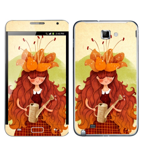 Наклейка на Телефон Samsung Galaxy Note Фантазёрка,  купить в Москве – интернет-магазин Allskins, фантазия, цветы, лилосы, добрая, яркий, детские, идея
