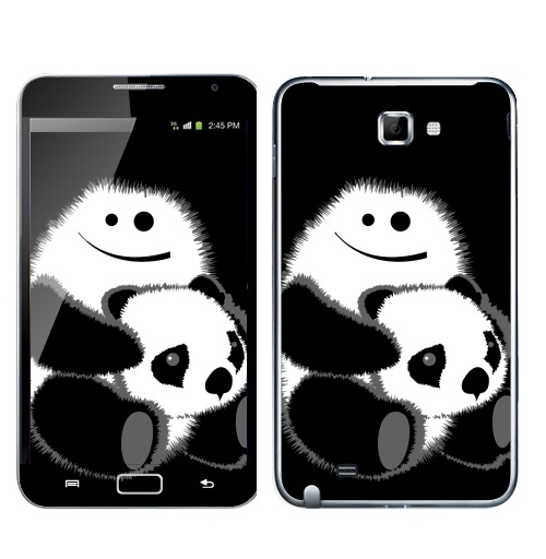 Наклейка на Телефон Samsung Galaxy Note Привет!,  купить в Москве – интернет-магазин Allskins, панда, безбашенная, белый, черный, 300 Лучших работ