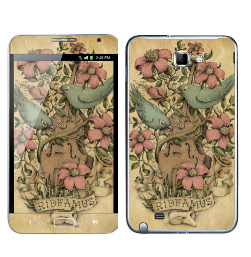 Наклейка на Телефон Samsung Galaxy Note Rideamus,  купить в Москве – интернет-магазин Allskins, милые животные, 300 Лучших работ, цветы, птицы, текстура, контрабас, женские