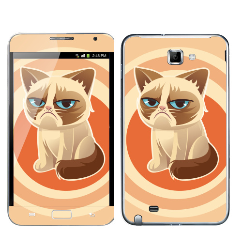 Наклейка на Телефон Samsung Galaxy Note Сурове, грустне, котячне,  купить в Москве – интернет-магазин Allskins, милые животные, 300 Лучших работ, любовь, кошка, персонажи, женские