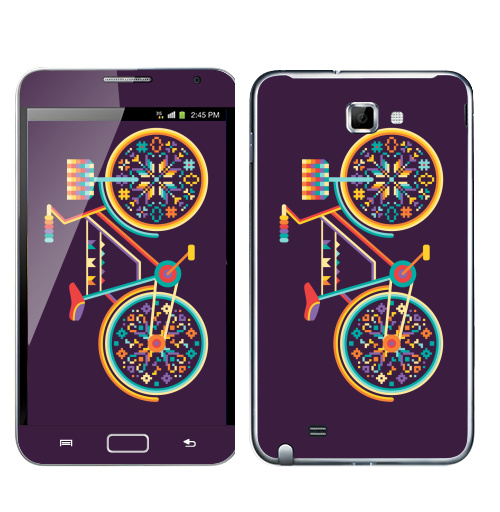 Наклейка на Телефон Samsung Galaxy Note Hippie Bike,  купить в Москве – интернет-магазин Allskins, велосипед, хиппи, женские