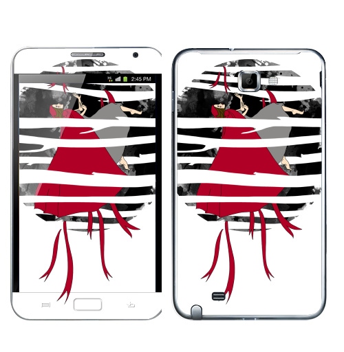Наклейка на Телефон Samsung Galaxy Note Red riding hoooood,  купить в Москве – интернет-магазин Allskins, волк, девушка, красный, лес, серый, сказки, собаки