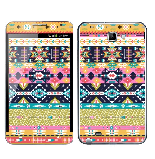 Наклейка на Телефон Samsung Galaxy Note Декоративный орнамент в американском стили,  купить в Москве – интернет-магазин Allskins, паттерн, Мексика, текстура, навахо, модный, Перуанская, мода, текстиль