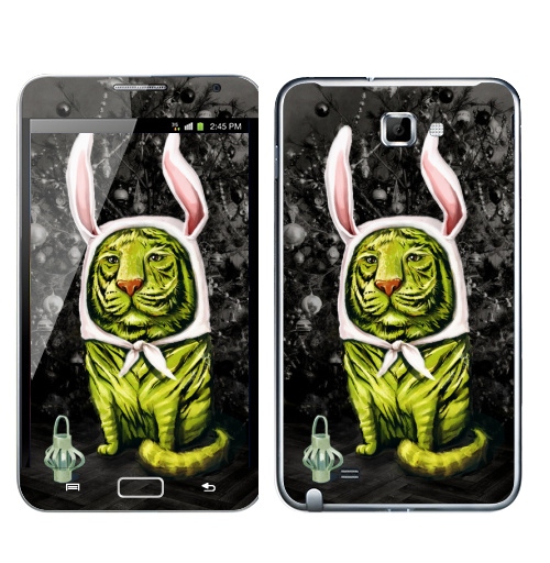 Наклейка на Телефон Samsung Galaxy Note Заинька,  купить в Москве – интернет-магазин Allskins, утренник, новый год, заяц, тигры, крутые животные