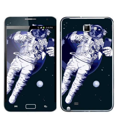 Наклейка на Телефон Samsung Galaxy Note Космическое селфи,  купить в Москве – интернет-магазин Allskins, космос, селфи