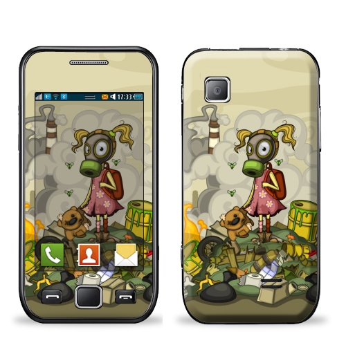 Наклейка на Телефон Samsung Wave (S5250) Загрязнение,  купить в Москве – интернет-магазин Allskins, смог, мир, загрязнение, мусор, отходы, детские
