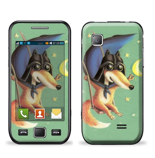 Наклейка на Телефон Samsung Wave (S5250) Дарт Лис,  купить в Москве – интернет-магазин Allskins, крутые животные, лиса, космос, месяц, звезда, Дарт Вейдер