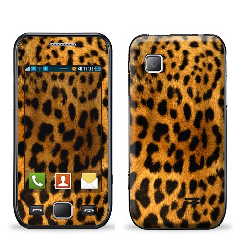 Наклейка на Телефон Samsung Wave (S5250) Леопардовое манто,  купить в Москве – интернет-магазин Allskins, леопард, текстура, паттерн, 300 Лучших работ