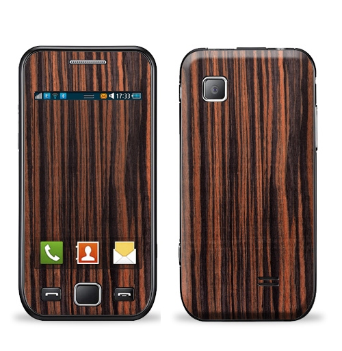 Наклейка на Телефон Samsung Wave (S5250) Woody skin - пленка под дерево,  купить в Москве – интернет-магазин Allskins, лес, паттерн, текстура