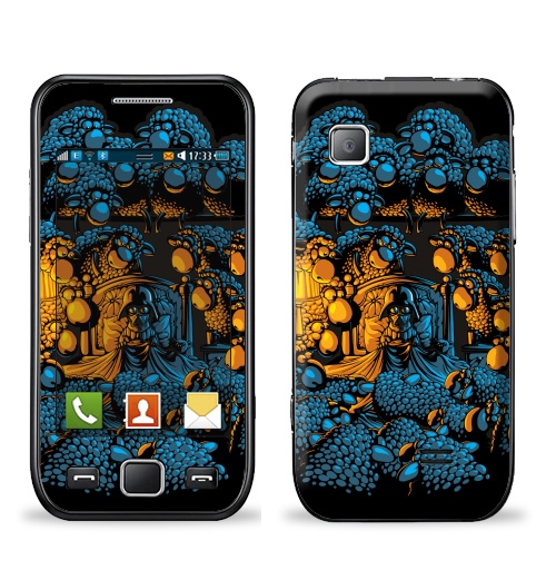 Наклейка на Телефон Samsung Wave (S5250) «Бессонница»,  купить в Москве – интернет-магазин Allskins, военные, звёзды и войны, темный, синий, бессонница, овцы, дартаньян, оранжевый, желтый, голубой, 300 Лучших работ