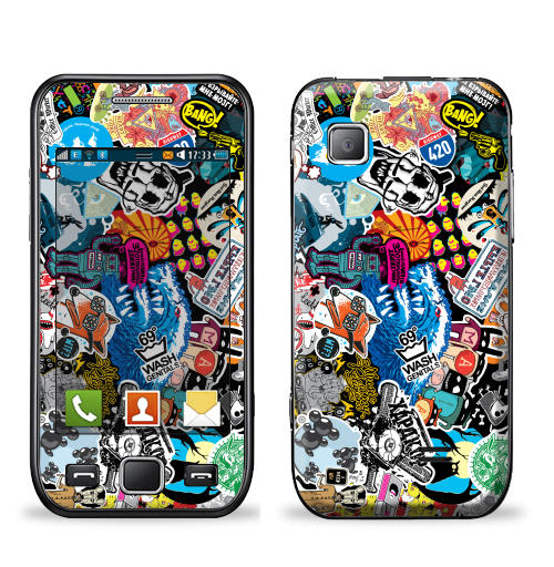 Наклейка на Телефон Samsung Wave (S5250) Стикербомбинг Stickerbombing,  купить в Москве – интернет-магазин Allskins, наклейки на автомобиль, Стикербомбинг, 300 Лучших работ