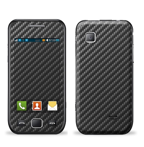Наклейка на Телефон Samsung Wave (S5250) Carbon Fiber Texture,  купить в Москве – интернет-магазин Allskins, крабон, текстура, 300 Лучших работ