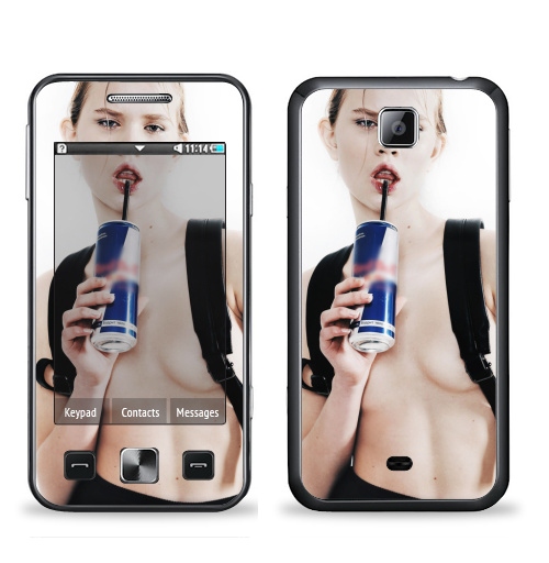 Наклейка на Телефон Samsung C6712 Star 2 Duos Девочка с трубочкой,  купить в Москве – интернет-магазин Allskins, модели, секс, фотография