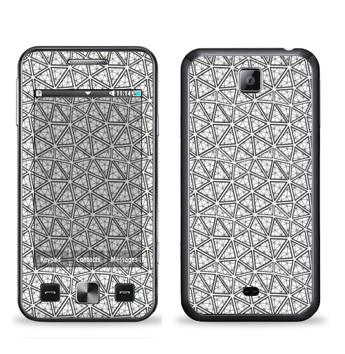 Наклейка на Телефон Samsung C6712 Star 2 Duos Футуристик,  купить в Москве – интернет-магазин Allskins, геометрия, черно-белое, графика, треугольники, тренд, стильный