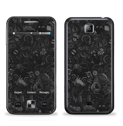 Наклейка на Телефон Samsung C6712 Star 2 Duos Темный дудл,  купить в Москве – интернет-магазин Allskins, темный, дудлы, черный, персонажи, монстры
