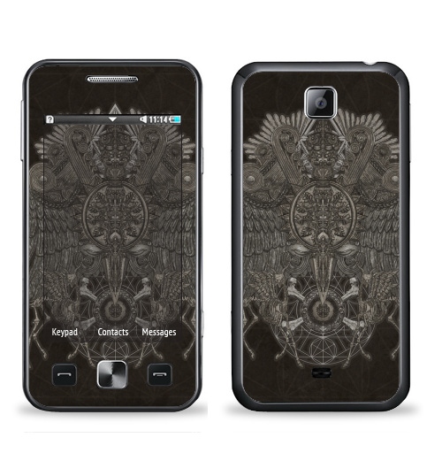 Наклейка на Телефон Samsung C6712 Star 2 Duos Великий Орёл,  купить в Москве – интернет-магазин Allskins, орел, олень, кости, череп, геометрия, графика, Крылья