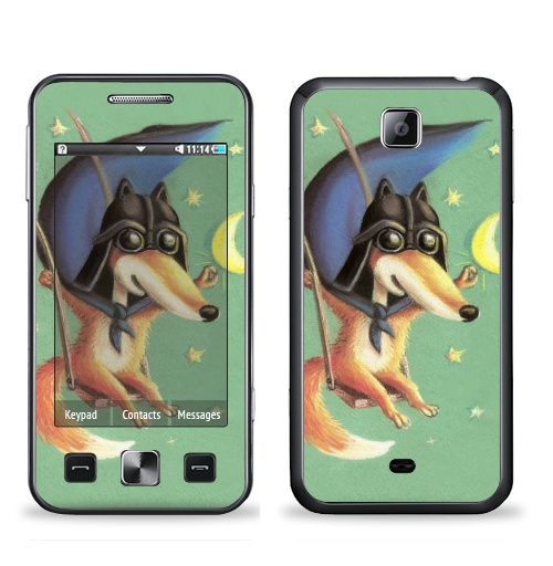 Наклейка на Телефон Samsung C6712 Star 2 Duos Дарт Лис,  купить в Москве – интернет-магазин Allskins, крутые животные, лиса, космос, месяц, звезда, Дарт Вейдер
