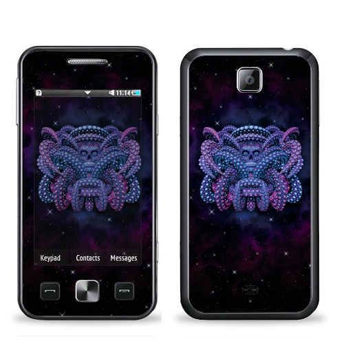 Наклейка на Телефон Samsung C6712 Star 2 Duos Ритуал,  купить в Москве – интернет-магазин Allskins, череп, космос, скелет, голова, психоделика, психоделичный, геометрия, фантастика, фантазия