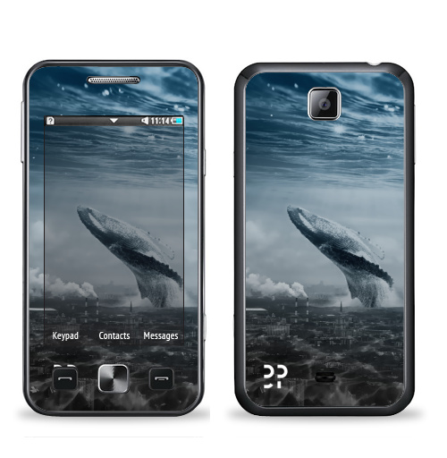 Наклейка на Телефон Samsung C6712 Star 2 Duos Кит в мегаполисе,  купить в Москве – интернет-магазин Allskins, мегаполис, киты, эвентумпремо, футуризм, будущее