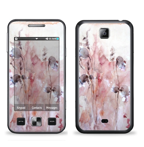 Наклейка на Телефон Samsung C6712 Star 2 Duos Осенние цветы,  купить в Москве – интернет-магазин Allskins, цветокакварель, розовый, цветы, акварель, природа, рисунки, оригинально, нежно