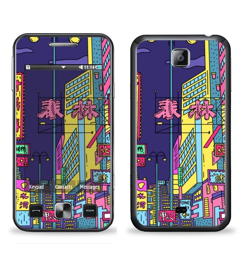 Наклейка на Телефон Samsung C6712 Star 2 Duos Неоновый Китай,  купить в Москве – интернет-магазин Allskins, город, Китай, азия, розовый, вывески, огни, неон, ночь