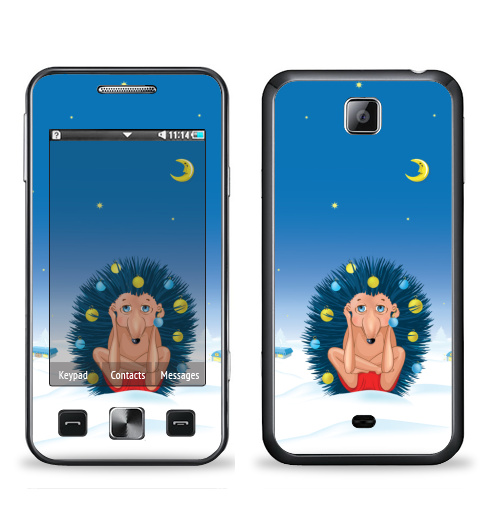Наклейка на Телефон Samsung C6712 Star 2 Duos Йогаёжиковая ёлка,  купить в Москве – интернет-магазин Allskins, прикол, зима, гики, ёлочные, новый год, ежик