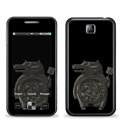 Наклейка на Телефон Samsung C6712 Star 2 Duos Волк,  купить в Москве – интернет-магазин Allskins, крутые животные, заяц, животные, волк, собаки, пузо, живот, мужик