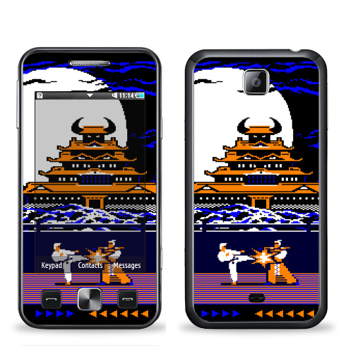 Наклейка на Телефон Samsung C6712 Star 2 Duos Каратека 1986,  купить в Москве – интернет-магазин Allskins, пиксель арт, 80-е, классика, гики