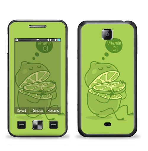 Наклейка на Телефон Samsung C6712 Star 2 Duos Vitamin c,  купить в Москве – интернет-магазин Allskins, лимон, детские, витамин, фрукты, еда