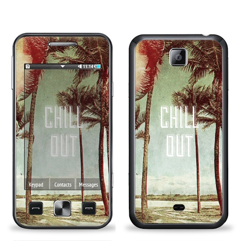 Наклейка на Телефон Samsung C6712 Star 2 Duos Chil! Out,  купить в Москве – интернет-магазин Allskins, винтаж, лето, природа, пальмы, текстура, чилл