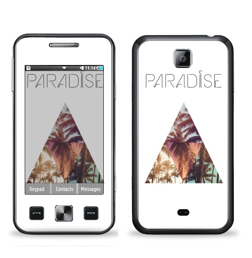Наклейка на Телефон Samsung C6712 Star 2 Duos Paradise,  купить в Москве – интернет-магазин Allskins, треугольник, абстракция, природа, рай, хипстер, пальмы, текстура