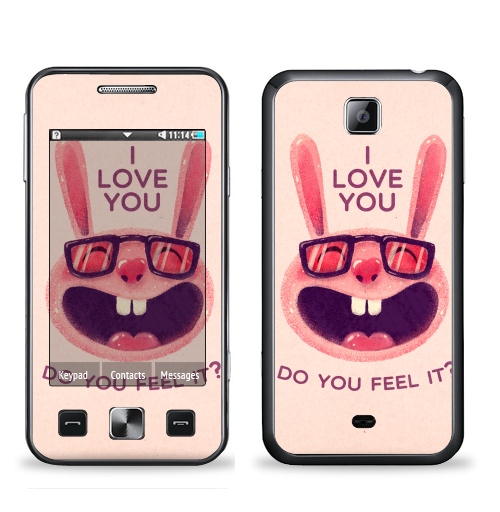 Наклейка на Телефон Samsung C6712 Star 2 Duos Влюбленный зая,  купить в Москве – интернет-магазин Allskins, заяц, животные, любовь, улыбка, сердце, хипстер, для влюбленных