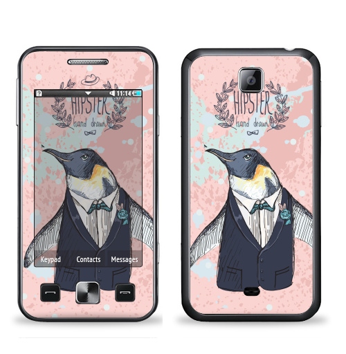 Наклейка на Телефон Samsung C6712 Star 2 Duos Торжественный,  купить в Москве – интернет-магазин Allskins, животные, любовь, позитив, морская, персонажи, пингвин, птицы, хипстер, костюм
