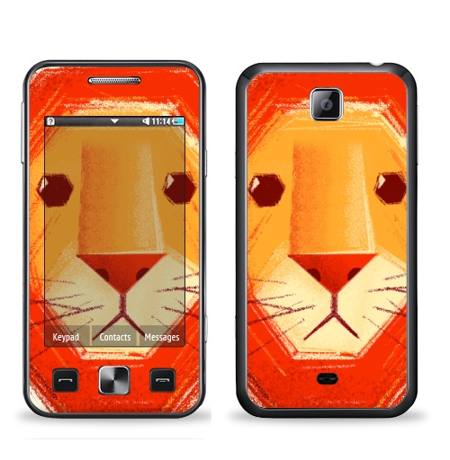 Наклейка на Телефон Samsung C6712 Star 2 Duos Грустный лев,  купить в Москве – интернет-магазин Allskins, милые животные, детские, животные, любовь, желтый, лето, оранжевый, печаль, король, грустные, печальный