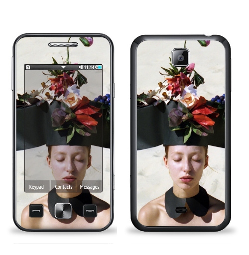Наклейка на Телефон Samsung C6712 Star 2 Duos Цветочница,  купить в Москве – интернет-магазин Allskins, фотография, отдых, девушка, красота, цветы, сюрреализм