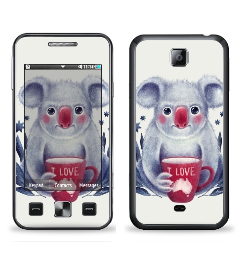 Наклейка на Телефон Samsung C6712 Star 2 Duos Любитель Австралии,  купить в Москве – интернет-магазин Allskins, милые животные, эвкалипт, животные, Австралия, чай и кофе, любовь, коала, детские