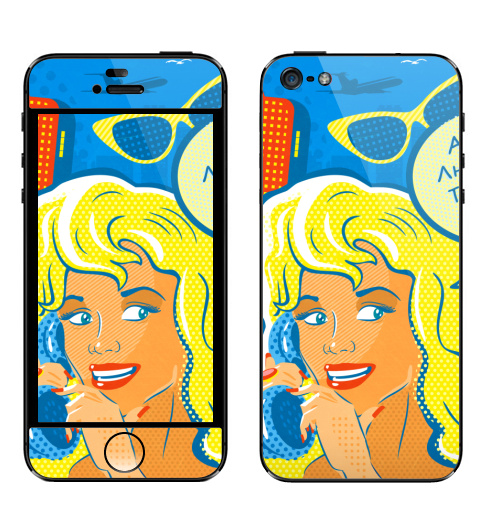Наклейка на Телефон Apple iPhone 5 Гагра,  купить в Москве – интернет-магазин Allskins, искусство, девушка, кино, прикол, ретро, клубная, яркий, поп-арт