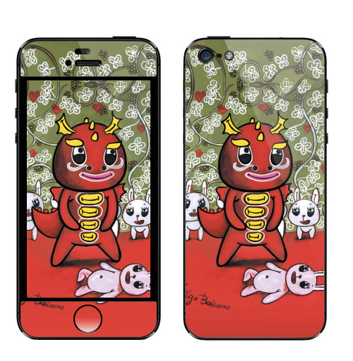 Наклейка на Телефон Apple iPhone 5 ВОЛШЕБНИК ТРЫН-ТРАВЫ,  купить в Москве – интернет-магазин Allskins, популярный, любовь, Подарок, заяц, дракон, трынтрава, животные, сказки