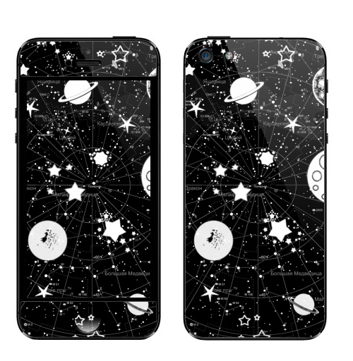 Наклейка на Телефон Apple iPhone 5 Карта звездного неба,  купить в Москве – интернет-магазин Allskins, космос, звезда
