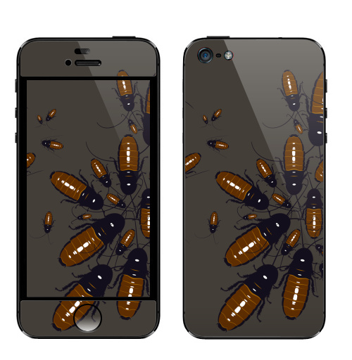 Наклейка на Телефон Apple iPhone 5 Обед нагишом,  купить в Москве – интернет-магазин Allskins, текстура, паттерн, насекомые, монстры, таракан, 300 Лучших работ