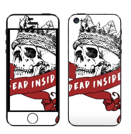 Наклейка на Телефон Apple iPhone 5 Мертв внутри,  купить в Москве – интернет-магазин Allskins, череп, смерть