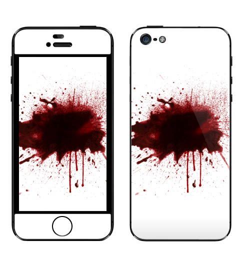 Наклейка на Телефон Apple iPhone 5 Я  в  порядке,  купить в Москве – интернет-магазин Allskins, порядок, кровь, выстрелы, брызги, красный, надписи
