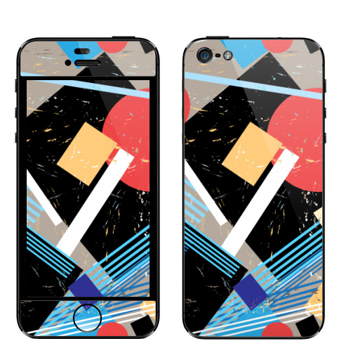 Наклейка на Телефон Apple iPhone 5 Авангард,  купить в Москве – интернет-магазин Allskins, графика, абстракция, мода, авангард, геометрия, паттерн, ткань