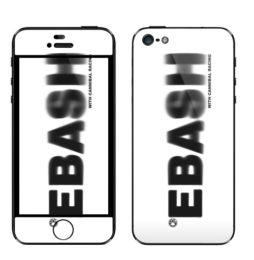 Наклейка на Телефон Apple iPhone 5 Ебаш,  купить в Москве – интернет-магазин Allskins, мат, надписи, ебаш, черно-белое, крутые надписи на английском