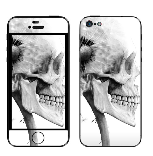 Наклейка на Телефон Apple iPhone 5 ОДУВАНЧ,  купить в Москве – интернет-магазин Allskins, розыгрыш, прикол, череп, скелет, цветы, идея, металл, rock