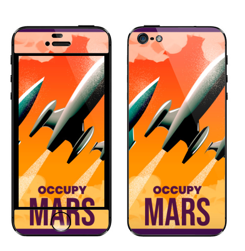 Наклейка на Телефон Apple iPhone 5 Оккупируй марс,  купить в Москве – интернет-магазин Allskins, мотивация, Марс, космос, земля, путешествия, захват
