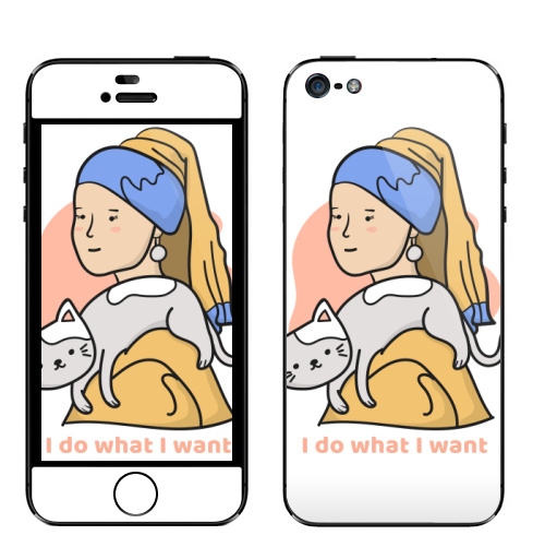 Наклейка на Телефон Apple iPhone 5 Я делаю что хочу,  купить в Москве – интернет-магазин Allskins, мотивация, девушка, котята, портреты, красота, любовь