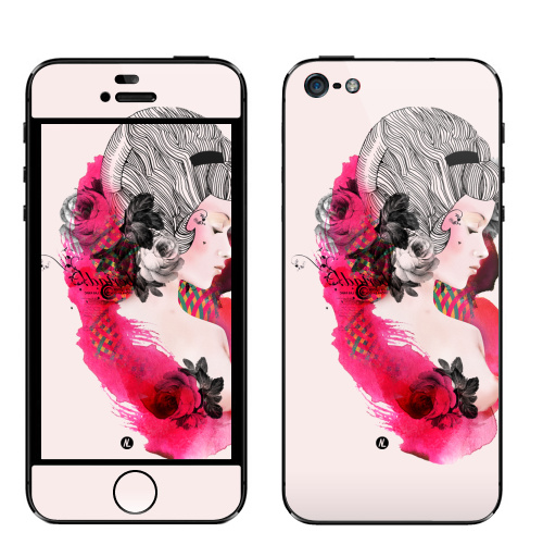 Наклейка на Телефон Apple iPhone 5 Baroque,  купить в Москве – интернет-магазин Allskins, девушка, классика, барокко