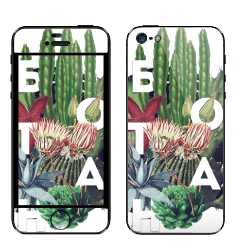 Наклейка на Телефон Apple iPhone 5 Ботан кактусы,  купить в Москве – интернет-магазин Allskins, кактусы, лес, лето